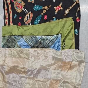 Vintage Womens Scarves Set Paoli, Liz Claiborne, And One No Name